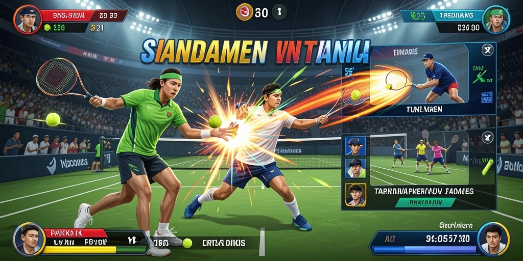 Screenshot 1 menunjukkan petualangan seru dalam game.