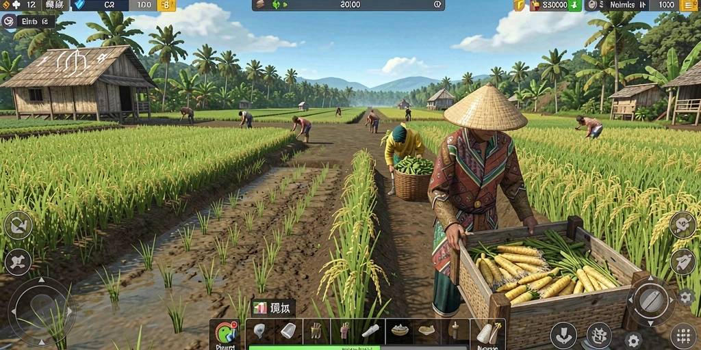 Tampilan grafis yang memukau dalam permainan hoki es.